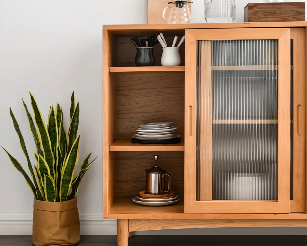 glass front sideboard